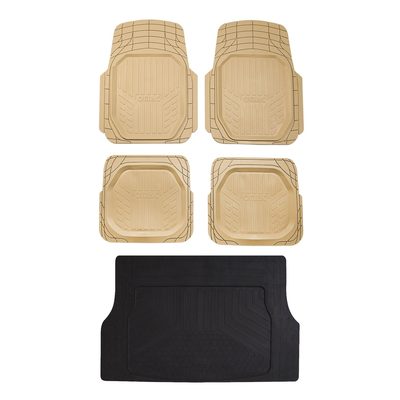 OMAC Floor Mats and Cargo Liners Universal for Cars SUV Beige
