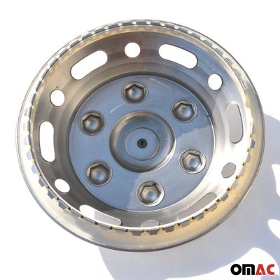 2014-2026 RAM ProMaster 16" Dual Wheel Simulator Hubcaps Chrome Silver Gloss