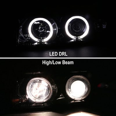 1992-1998 BMW E36 3 Series Coupe/Sedan Dual Halo Projector Headlights Smoke