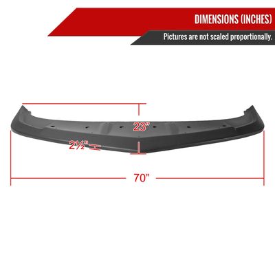 2014-2015 Chevrolet Camaro Black Polypropylene A Style Bumper Lip Spoiler