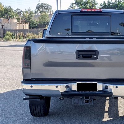 2004-2015 Nissan Titan LED Tail Lights with Red LED Tube Jet Black/Clear Lens