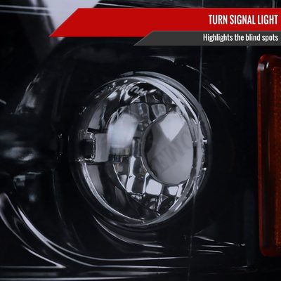 1994-2001 Dodge RAM 1500 2500 3500 Dual Halo Projector Headlights Black/Smoke