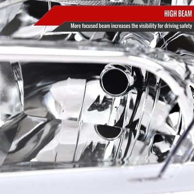 2009-2019 Dodge Ram 1500 2500 3500 Quad Headlights w/LED Tube Chrome/Clear