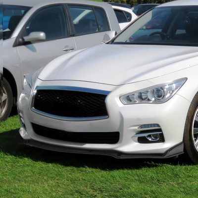 2014-2018 Infiniti Q50 Sport Glossy Black Polypropylene 3Pcs Bumper Lip