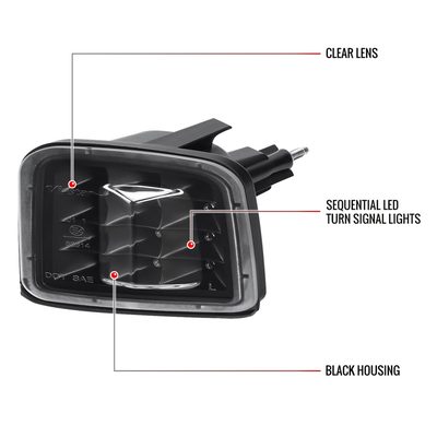 2015-2021 Subaru WRX / WRX STI Front Bumper LED Turn Signal Lights Matt Black