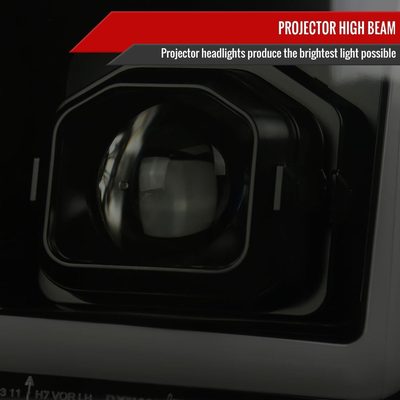 2011-2016 Ford F-250 F-350 F-450 F-550 LED CBar Projector Headlights Smoke
