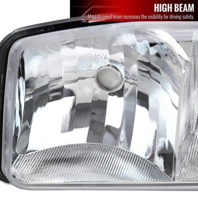 1999-2006 GMC Sierra/Yukon/Yukon XL Headlights Amber Reflector Chrome