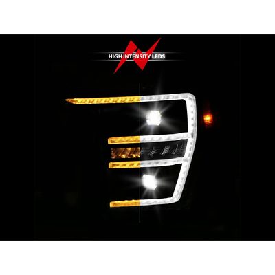 Anzo Black Sequential Signal DRL Projector Headlights 111594