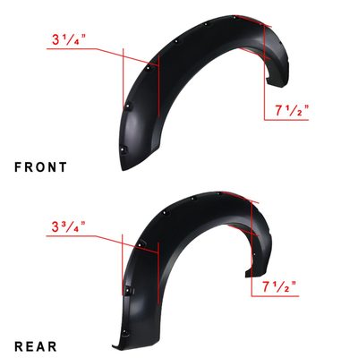 2011-2016 Ford F-250/F-350 SuperDuty Smooth Rivet Style Fender Flares