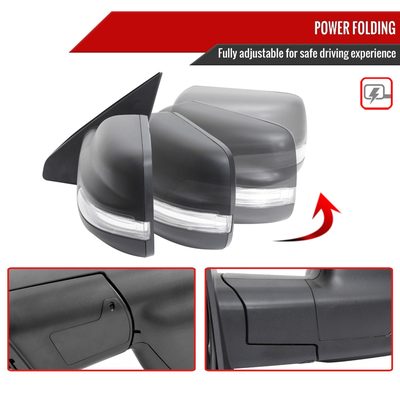 2019-2024 Dodge RAM 1500 Black Auto-Fold Side Mirror Driver Side