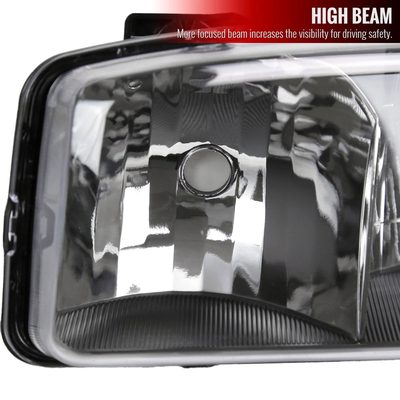 1999-2006 GMC Sierra/Yukon/Yukon XL Headlights Amber Reflector Black