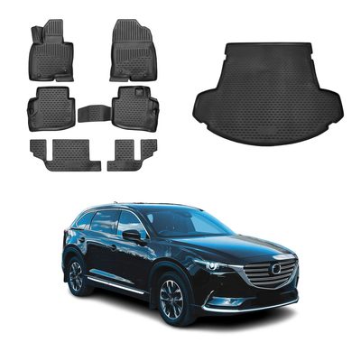 OMAC Floor Mats & Cargo Liners for Mazda CX-9 2016-2023 LWB