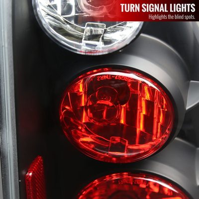 2003-2005 Toyota 4Runner Tail Lights Matte Black Housing/Clear Lens