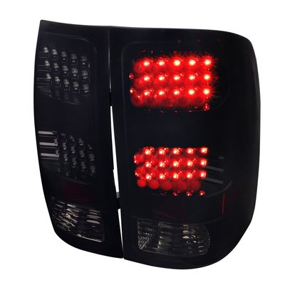 2007-2014 GMC Sierra LED Tail Lights Glossy Black Housing/Smoke Lens