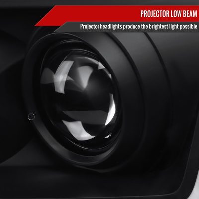 2004-2015 Nissan Titan / 04-2007 Armada LED C-Bar Headlights Signal Black
