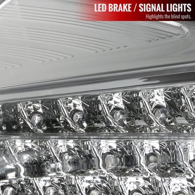 2015-2019 Ford Focus Hatchback LED Tail Lights Chrome Housing/Clear Lens