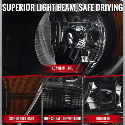 For Chevrolet Colorado 2015-2022 Factory Style Headlights (Black Housing / Smoked Lens)