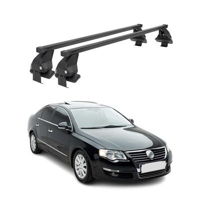 2006-2010 VW Passat B6 Sedan Roof Rack Cross Bars Black