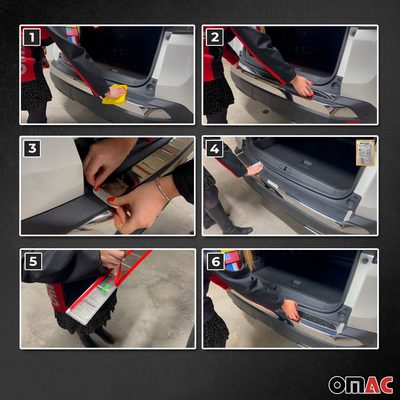 2018-2026 Volvo XC60 Rear Bumper Sill Cover Protector Guard Stainless Steel