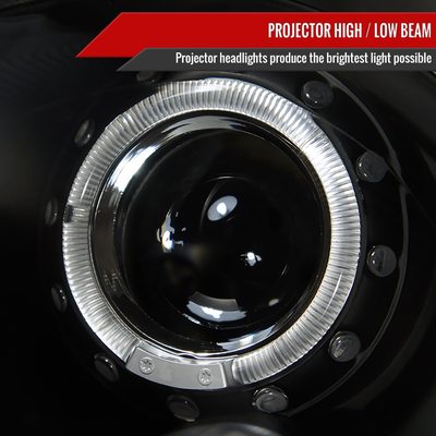 2007-2015 Mini Cooper R55 R56 R57 R58 R59 Single Halo Headlights Black
