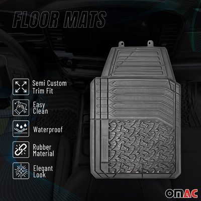 Universal Trim fit Floor Mats Liners for Chevrolet GMC Trucks SUV All Season