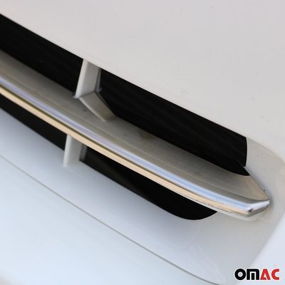 2014-2020 Fiat 500L Rockstar Front Bumper Grill Trim Molding Stainless Steel Silver