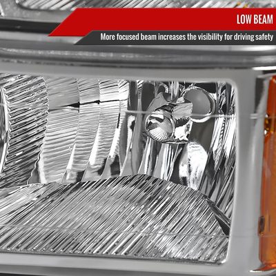 2004-2012 Chevy Colorado /Canyon Isuzu I-Series Headlights Pair Chrome