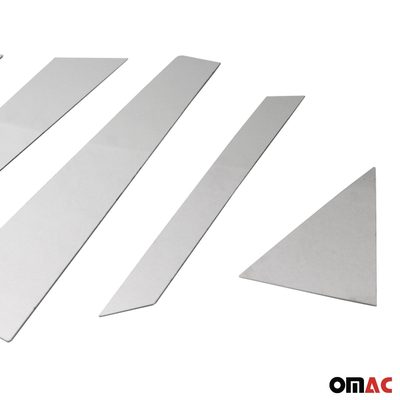 2018-2023 Hyundai Kona Window B Pillar Posts Door Trim Cover Stainless Steel Silver 8x