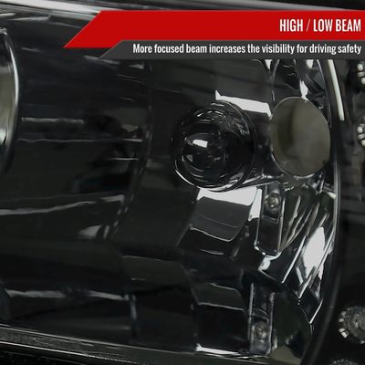 1994-2001 Dodge RAM 1500/ RAM 2500 3500 Crystal Headlights Chrome/Smoke