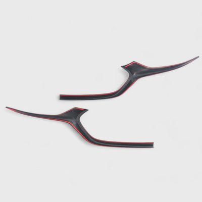 2019-2025 Mazda 3 Grille Overlay Gloss Black 2Pcs ABS Plastic