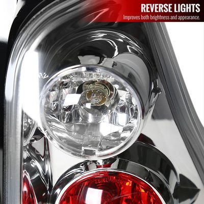 2003-2005 Toyota 4Runner Tail Lights Chrome Housing/Clear Lens