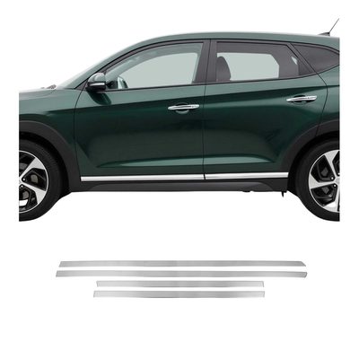2016-2021 Hyundai Tucson Side Door Molding Trim Skirt Garnish Brushed Stainless Steel