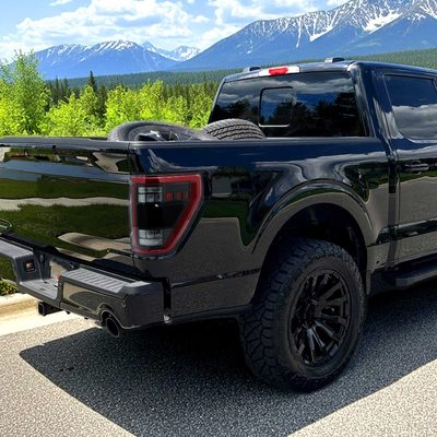 For Ford F-150 2021-2023 Full LED Tail Light Black Housing Clear Lens