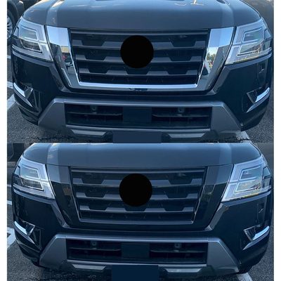 2020-2025 Nissan Armada Grille Overlay Gloss Black 1Pcs ABS Plastic