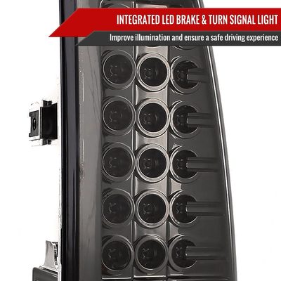 2004-2015 Nissan Titan LED Tail Lights Chrome Housing/Smoke Lens