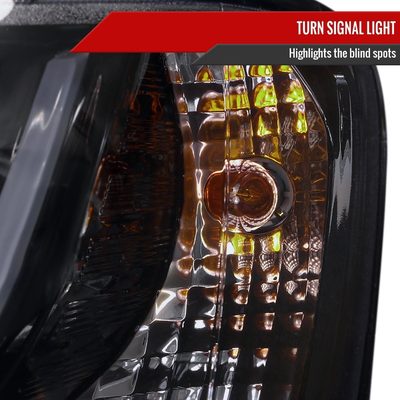 2008-2009 Pontiac G8 LED Bar Projector Headlights Glossy Black/Smoke Lens