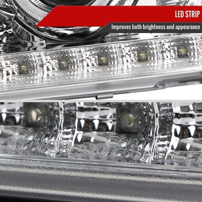 2002-2005 Ford Explorer Dual Halo Projector Headlights Chrome/Clear Lens