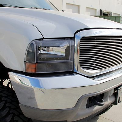 1999-2004 Ford F-250/350/450/550/Excursion Corner Lights Matt Black/Clear
