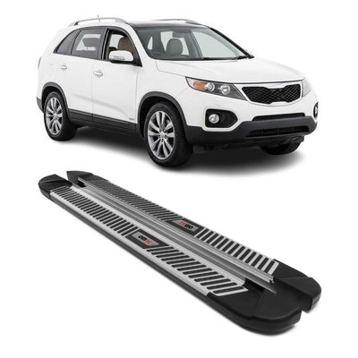 2011-2013 Kia Sorento Running Boards Side Steps Silver & Black