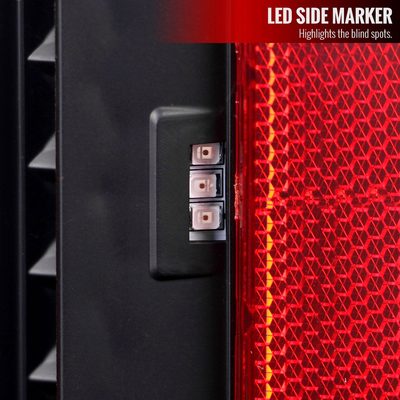 2019-2024 Dodge RAM 2500/3500 Red LED Bar Signal Tail Lights Black/Clear