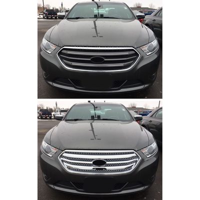 2013-2019 Ford Taurus Grille Overlay Chrome 1Pcs ABS Plastic