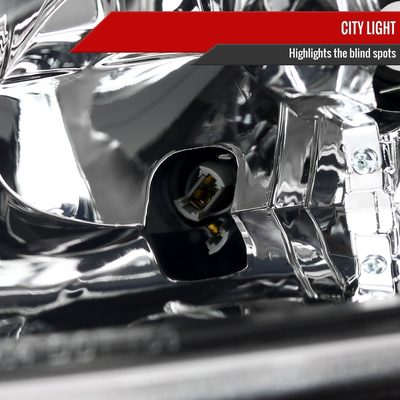 1993-1997 Honda Del Sol Crystal Headlights w/Amber Reflector Matt Black/Clear