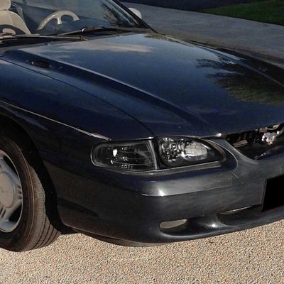 1994-1998 Ford Mustang Factory Style Headlights Matte Black/Clear Lens
