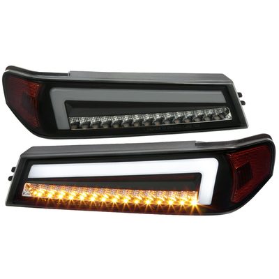 2004-2012 Chevy Colorado/ Canyon LED Bumper Corner Signal Lights Black Smoke