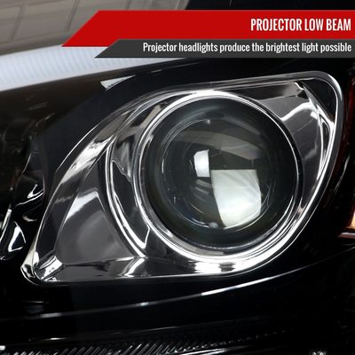 2006-2008 Mercedes W164 ML Class LED Bar Headlights Signal Lights Jet Black