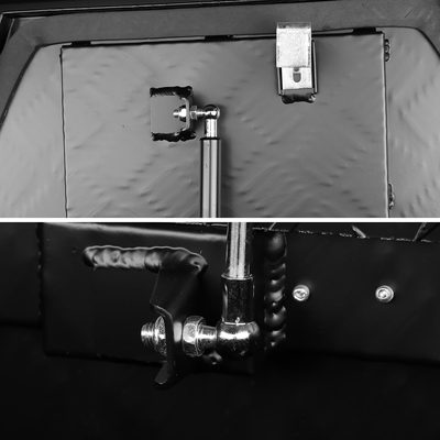 Universal 15~29" Heavy Duty Black Truck Trailer Tongue Tool Box w/ Lock & Keys