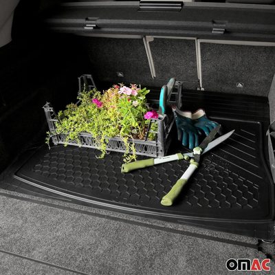 Lincoln Continental Universal Cargo Mat Liner Waterproof Rubber Black 1Pc