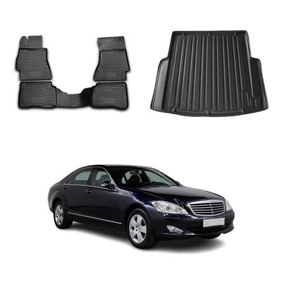 OMAC Floor Mats & Cargo Liners for Mercedes S Class W221 2007-2013 SWB
