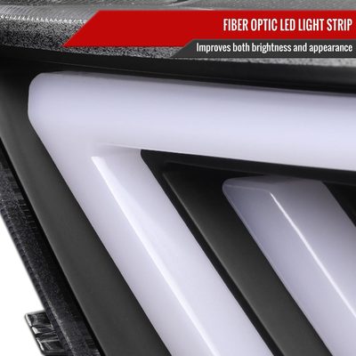 2015-2017 Ford Mustang HID-Type LED Turn Signal Projector Headlights Black