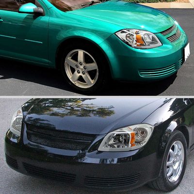 For Chevrolet Cobalt / Pontiac G5 2005-2010 Factory Style Headlights With LED DRL Light Strip Chrome Housing Clear Lens